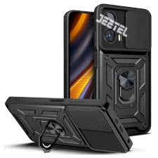 قاب کشویی بتمنی مدل آهنربایی هولدردار برای گوشی Xiaomi Poco X4 GT طرح اسلاید آرمور