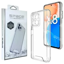 قاب شفاف محافظ لنزدار گوشی Honor X8 4G مدل دکمه فلزی اسپیس