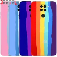 قاب سیلیکونی رنگین کمانی گوشی Xiaomi Redmi Note 9 مدل زیر بسته محافظ لنزدار (ویتنامی اورجینال)