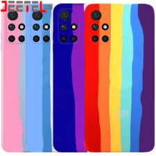 قاب سیلیکونی رنگین کمانی گوشی Xiaomi Redmi 10 / 10 Prime 2022 مدل زیر بسته محافظ لنزدار (ویتنامی اورجینال)