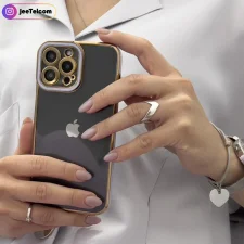 قاب اورجینال الکتروپلیتینگ Samsung Galaxy A51 مدل دور طلایی پشت شفاف