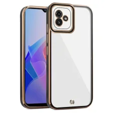 قاب اورجینال الکتروپلیتینگ Samsung Galaxy A04E مدل دور طلایی پشت شفاف