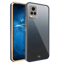 قاب اورجینال الکتروپلیتینگ Xiaomi Poco F4 (5G) مدل دور طلایی پشت شفاف