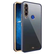 قاب اورجینال الکتروپلیتینگ Samsung Galaxy A20S مدل دور طلایی پشت شفاف