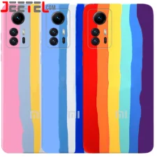 قاب سیلیکونی رنگین کمانی گوشی Xiaomi Redmi Note 12S مدل زیر بسته محافظ لنزدار (ویتنامی اورجینال)