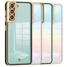 قاب اورجینال الکتروپلیتینگ Samsung Galaxy S21 FE 5G مدل دور طلایی اسپیس