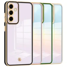 قاب اورجینال الکتروپلیتینگ Samsung Galaxy M54 (5G) مدل دور طلایی پشت شفاف