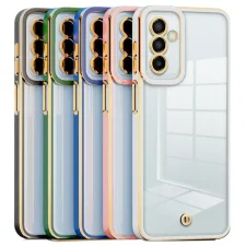قاب اورجینال الکتروپلیتینگ Samsung Galaxy M14 (5G) مدل دور طلایی پشت شفاف
