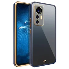قاب اورجینال الکتروپلیتینگ Xiaomi 12 Pro مدل دور طلایی پشت شفاف