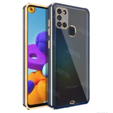 قاب اورجینال الکتروپلیتینگ Samsung Galaxy A21S مدل دور طلایی اسپیس