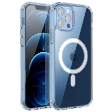 قاب اورجینال مگ سیف برای گوشی IPHONE 12 Pro Max تمام شفاف (پک اپل استوری)