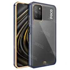 قاب اورجینال الکتروپلیتینگ Xiaomi Poco M3 مدل دور طلایی اسپیس