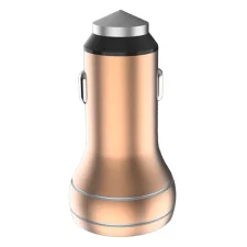 شارژر فندکی ماشین مدل آلومینیومی دو پورت 2.4A ال وای زد LYZ LZ02