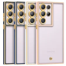 قاب اورجینال الکتروپلیتینگ Samsung Galaxy S22 Ultra مدل دور طلایی اسپیس