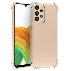 گارد شفاف ایربگ دار برای گوشی Samsung Galaxy A33 مدل ژله ای محافظ لنزدار