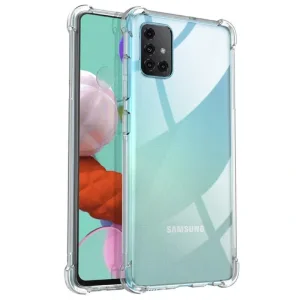 گارد شفاف ایربگ دار برای گوشی Samsung Galaxy A51 مدل ژله ای محافظ لنزدار