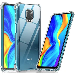 گارد شفاف ایربگ دار برای گوشی Xiaomi Redmi Note 9 Pro / 9S مدل ژله ای محافظ لنزدار