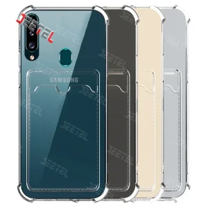 قاب شفاف کپسولی برای گوشی Samsung A20S مدل جاکارتی محافظ لنزدار