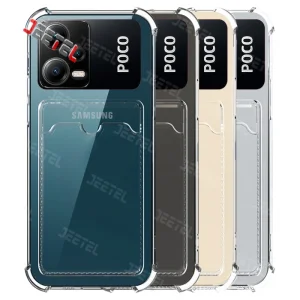 قاب شفاف کپسولی برای گوشی شیائومی Poco X5 مدل جاکارتی محافظ لنزدار