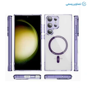 قاب ژله ای برای گوشی Samsung Galaxy S23 Ultra مدل متال لنز مگ سیف دار