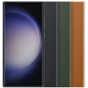بک کاور چرمی مدل Vegan برای Samsung Galaxy S23 Ultra مگ سیف دار