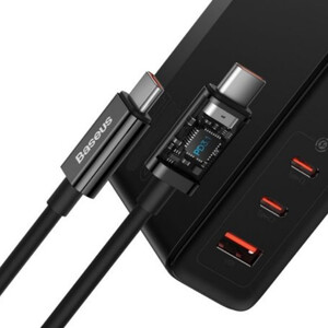 شارژر دیواری 160 وات باسئوس مدل GaN5 Pro به همراه کابل تبدیل USB-C