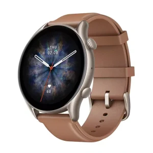 ساعت هوشمند امیزفیت مدل GTR 3 Pro بند چرمی