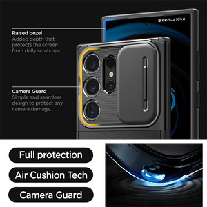 کاور اسپیگن مدل Optik Armor مناسب برای گوشی موبایل سامسونگ Galaxy S24 Ultra