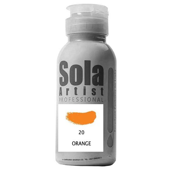 رنگ اکریلیک نارنجی سولا کد ORANGE 20