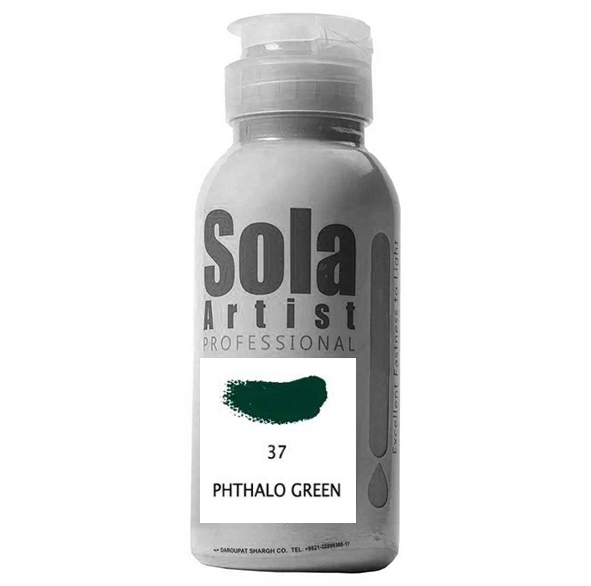رنگ اکریلیک سبز لجنی سولا کد PHTHALO GREEN 37