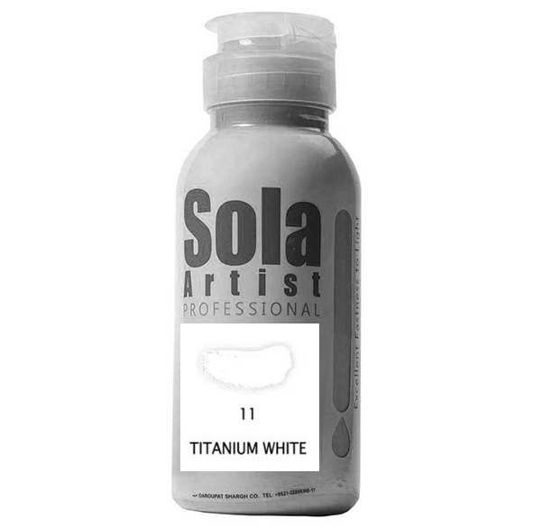 رنگ اکریلیک سفید سولا کد TITANIUM WHITE 11