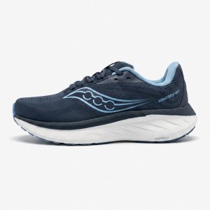 ساکنی راید 18 سرمه‌ای آبی روشن سفید Saucony Ride 18