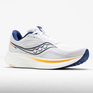 ساکنی راید 18 سفید آبی زرد Saucony Ride 18
