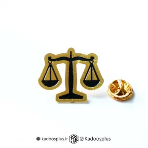 ترازوی عدالت دوربری مشکی طلایی