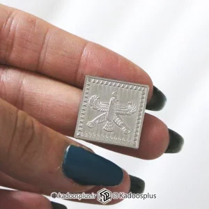 بج سینه درفش شهباز نقره‌ ای