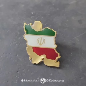 بج سینه نقشه ایران با نماد جمهوری اسلامی