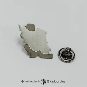 بج سینه نقشه ایران نقره ای