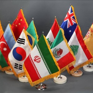 پرچم رومیزی با ریشه پایه استیل