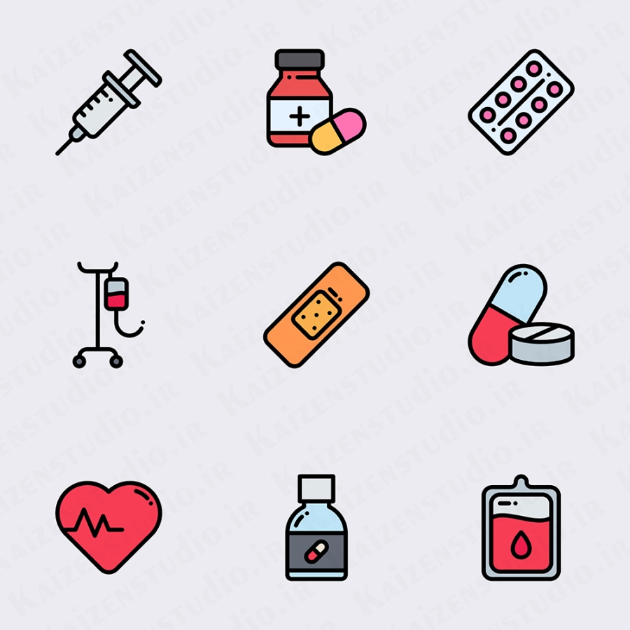 پک آیکون مدل پزشکی Medical P1