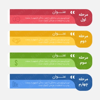 قالب آماده ی اینفوگرافیک مدل Colorful کد ۲