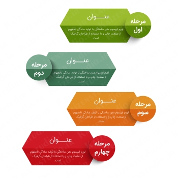 قالب آماده ی اینفوگرافیک مدل Colorful کد ۳