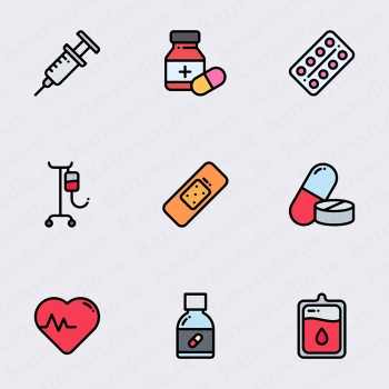 پک آیکون مدل پزشکی Medical P1