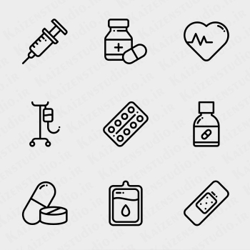 پک آیکون مدل پزشکی Medical P2