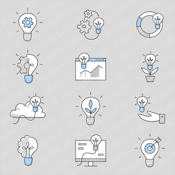 پک آیکون مدل ایده Doodle Idea