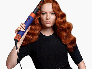 سشوار برس دار حالت دهنده دایسون مدل Airwrap HS08 رنگ آبی نارنجی