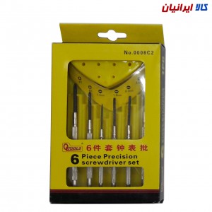 پیچ گوشتی ساعتی ۶ تایی Qtools
