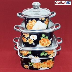 سرویس قابلمه 7 پارچه چهارگوش جنوب مدل یاس کد 9