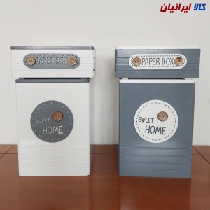 سطل و جعبه دستمال کاغذی فلزی