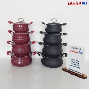سرویس قابلمه کودک 8 پارچه روحی دسته دار خمره‌ای