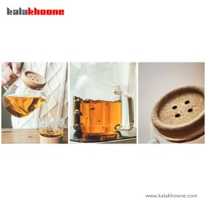 پارچ و قوری پیرکس درب دکمه